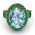 Glamorous Oval Aquamarine Ring - Jordyn No. 404