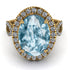 Glamorous Oval Aquamarine Ring - Jordyn No. 401