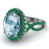 Glamorous Oval Aquamarine Ring - Jordyn No. 406