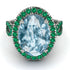 Glamorous Oval Aquamarine Ring - Jordyn No. 406
