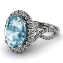 Glamorous Oval Aquamarine Ring - Jordyn No. 403 image 1
