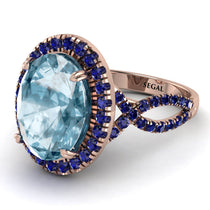 Glamorous Oval Aquamarine Ring - Jordyn No. 414 image 1