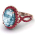 Glamorous Oval Aquamarine Ring - Jordyn No. 411