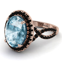Glamorous Oval Aquamarine Ring - Jordyn No. 408 image 1