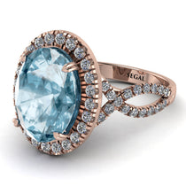 Glamorous Oval Aquamarine Ring - Jordyn No. 402 image 1