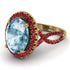 Glamorous Oval Aquamarine Ring - Jordyn No. 410