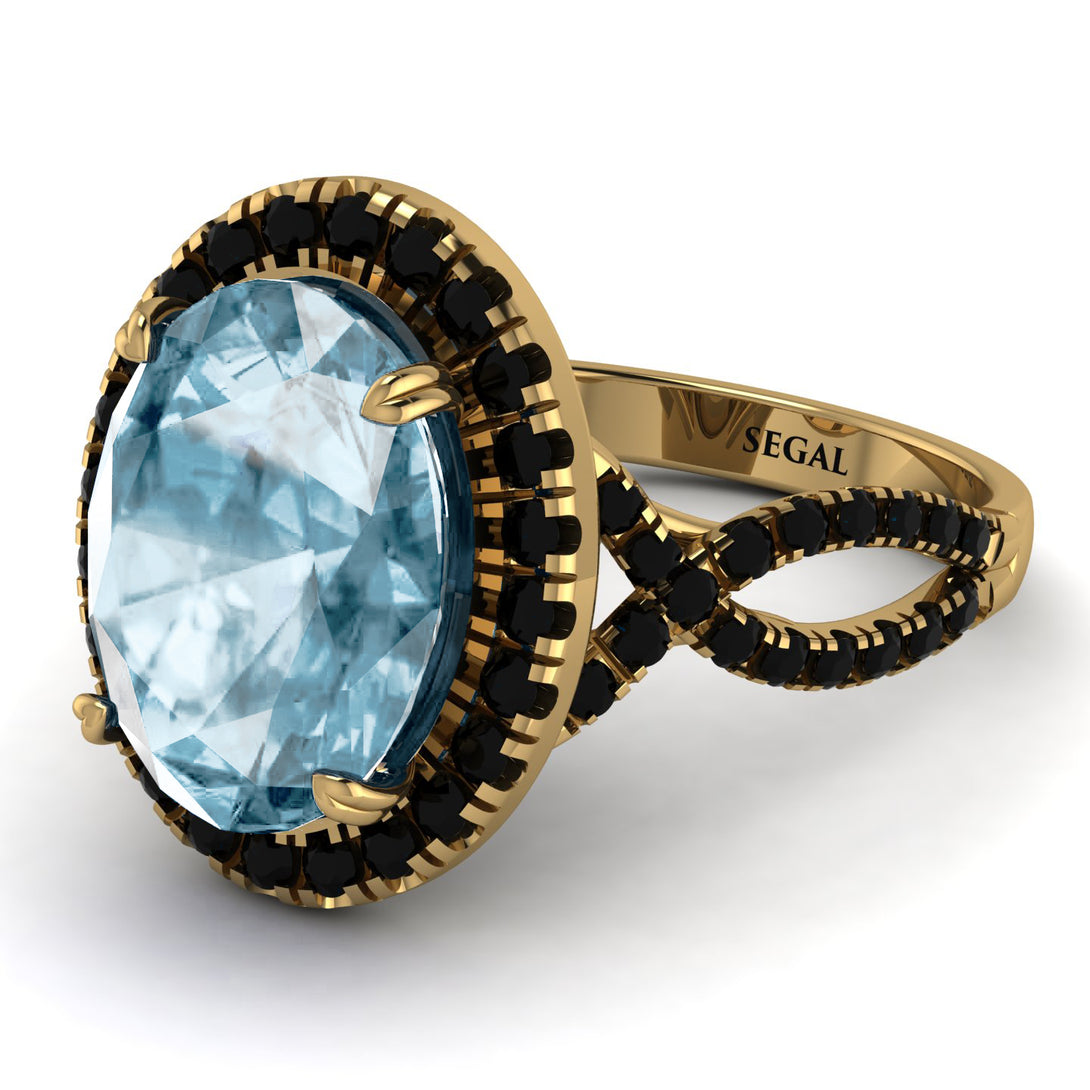 Glamorous Oval Aquamarine Ring - Jordyn No. 407