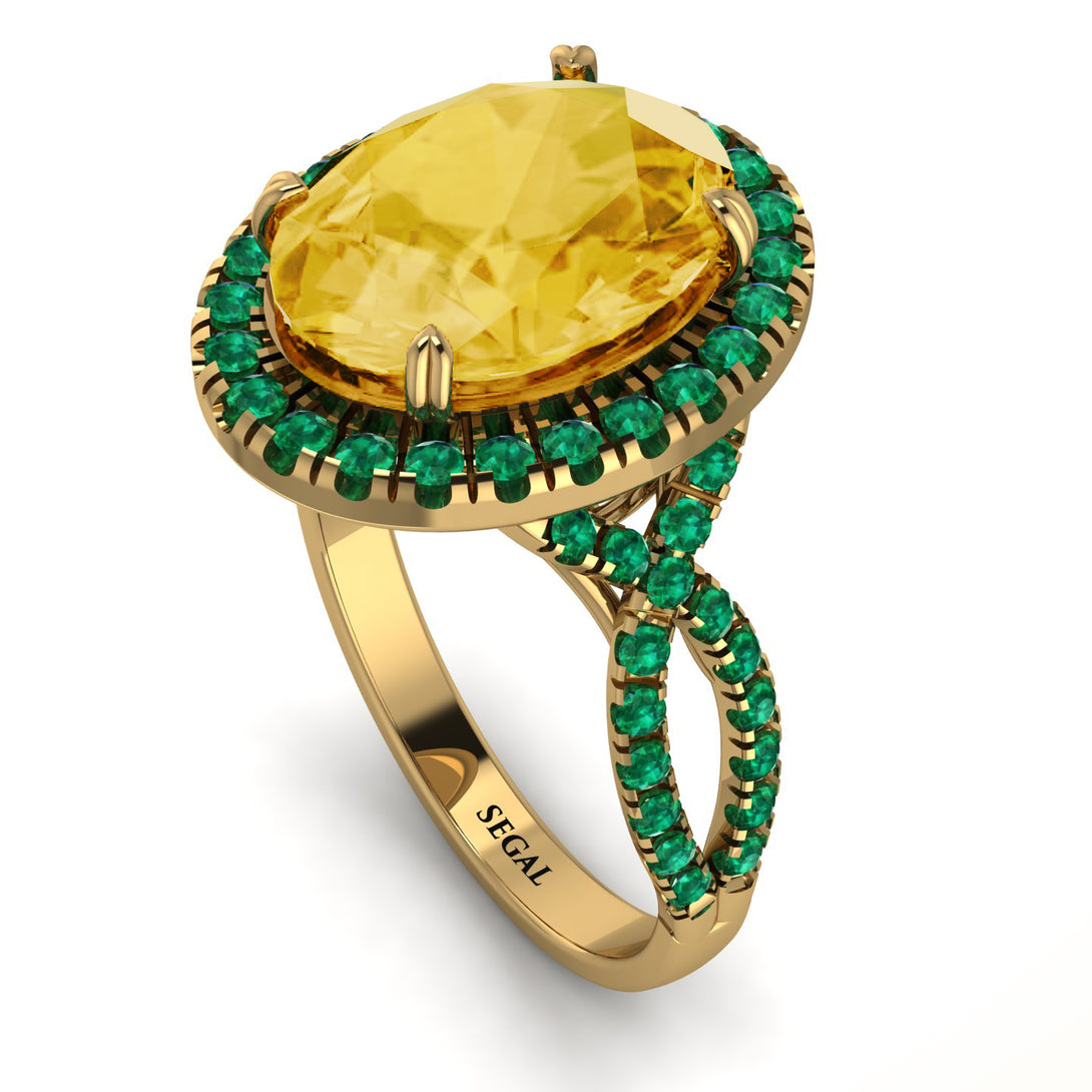 Glamorous Oval Citrine Ring - Jordyn No. 704