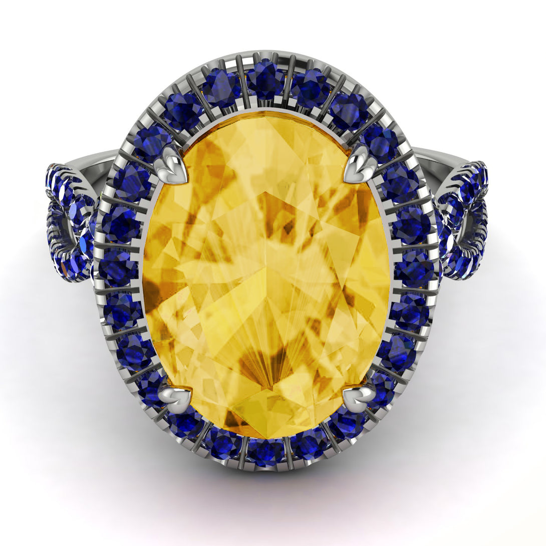 Glamorous Oval Citrine Ring - Jordyn No. 715