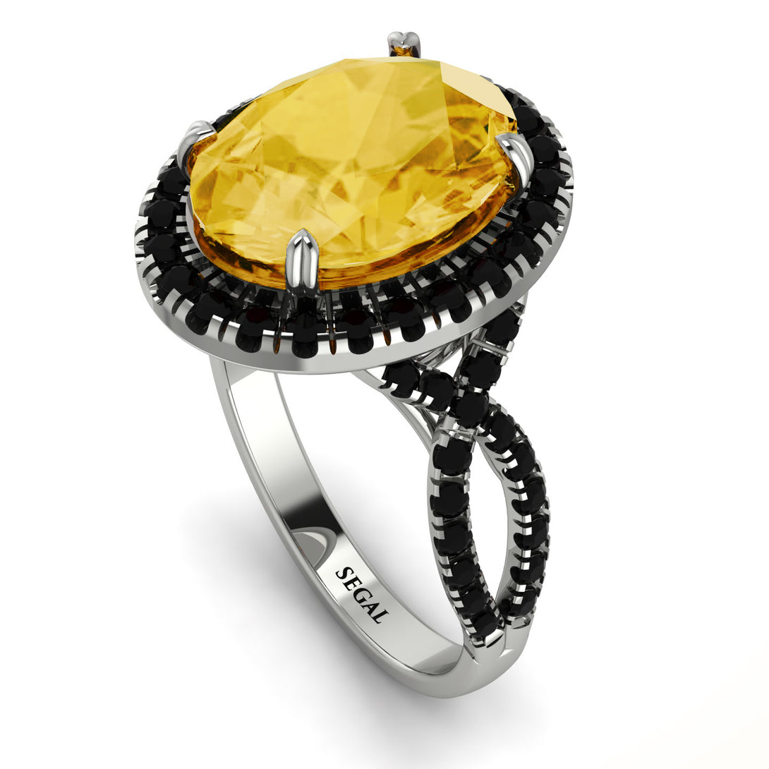 Glamorous Oval Citrine Ring - Jordyn No. 709
