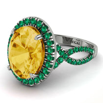 Glamorous Oval Citrine Ring - Jordyn No. 706 image 1