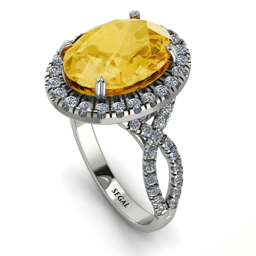 Glamorous Oval Citrine Ring - Jordyn No. 603