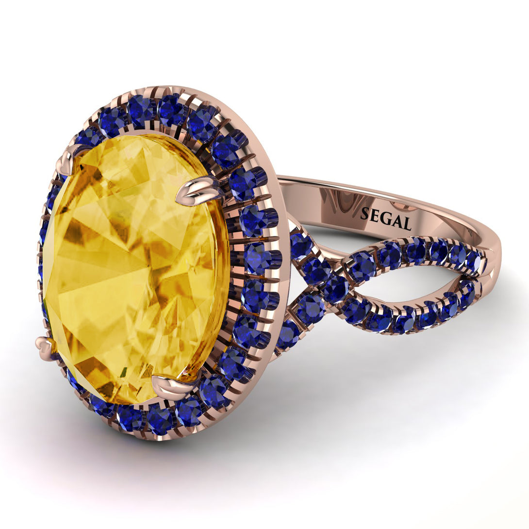 Glamorous Oval Citrine Ring - Jordyn No. 714
