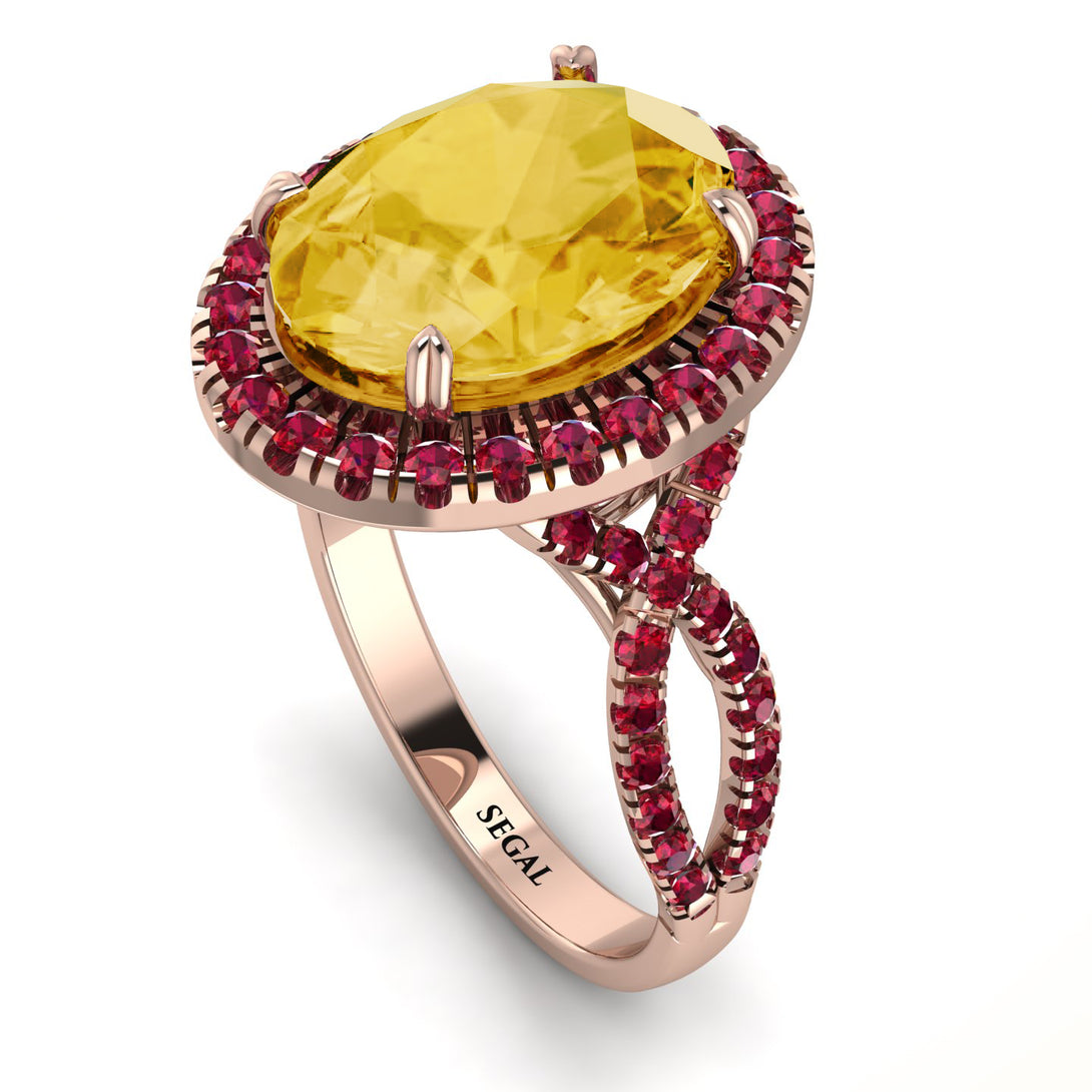 Glamorous Oval Citrine Ring - Jordyn No. 711