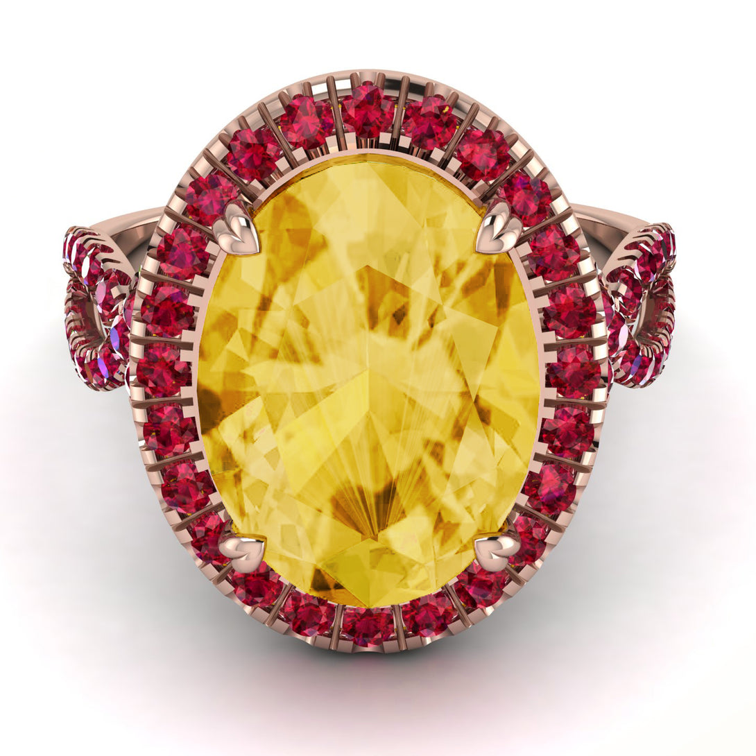 Glamorous Oval Citrine Ring - Jordyn No. 711