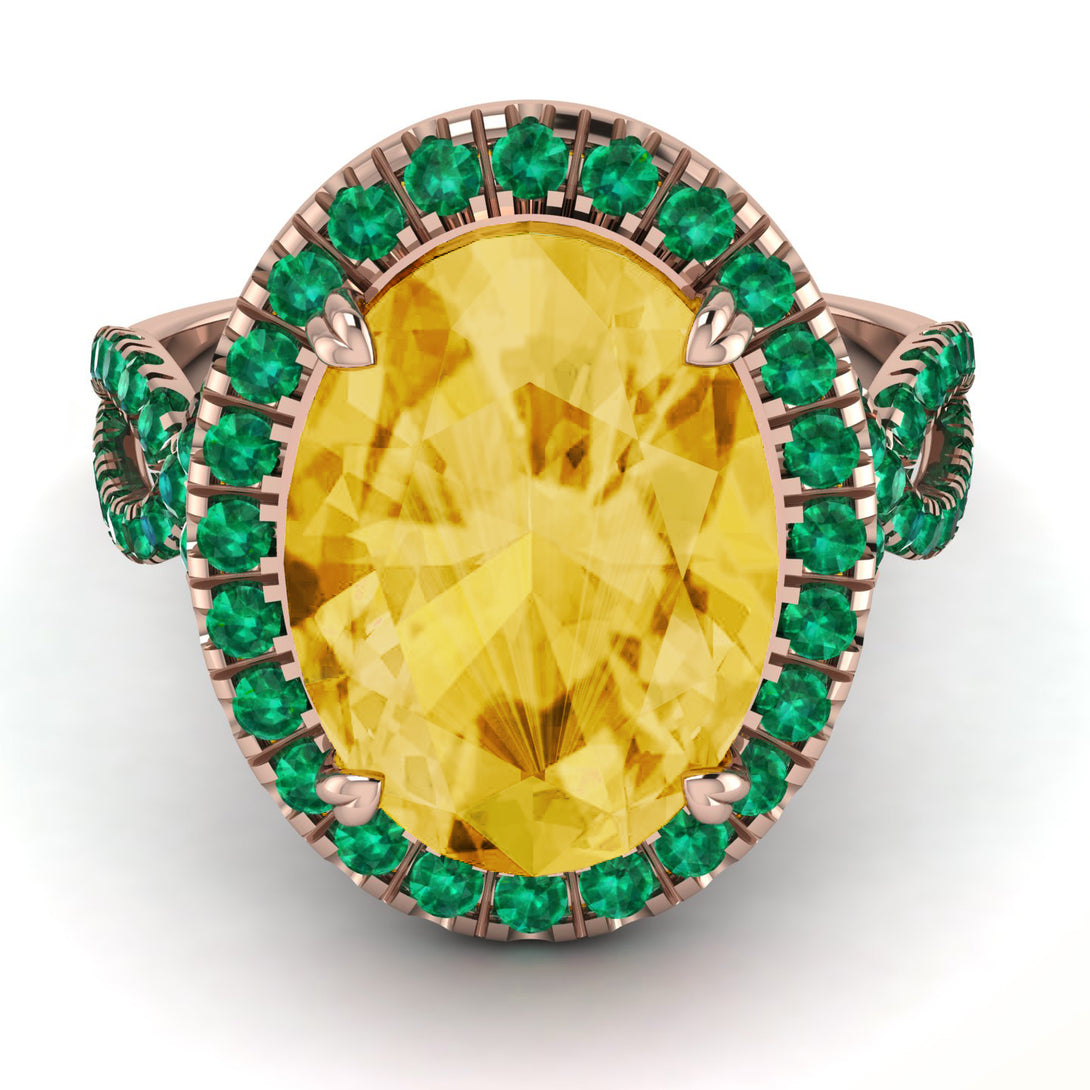 Glamorous Oval Citrine Ring - Jordyn No. 705