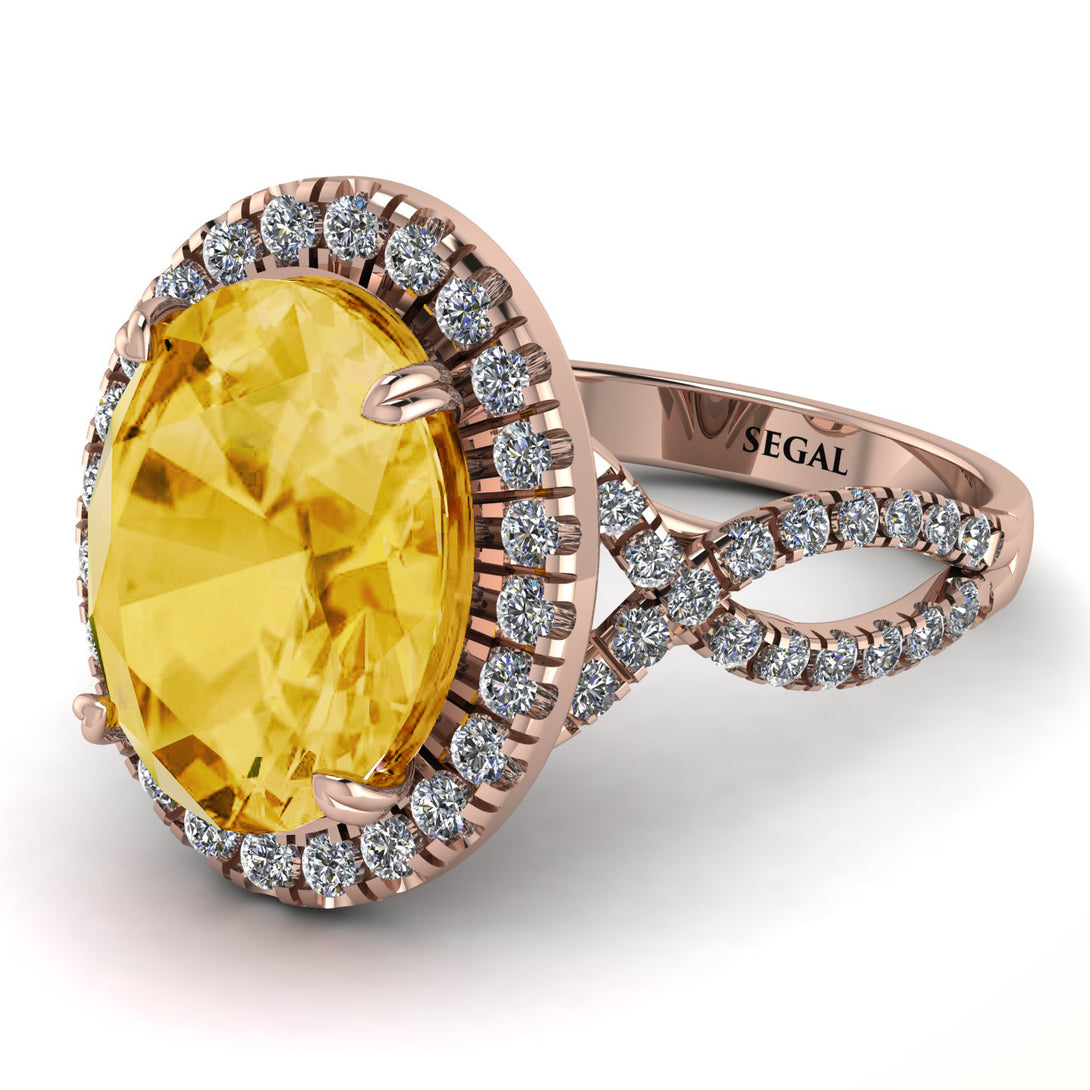 Glamorous Oval Citrine Ring - Jordyn No. 602