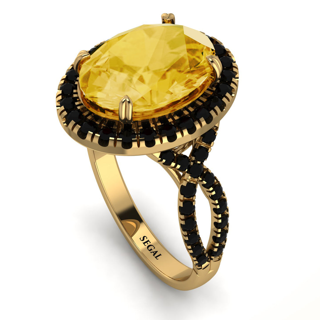 Glamorous Oval Citrine Ring - Jordyn No. 707
