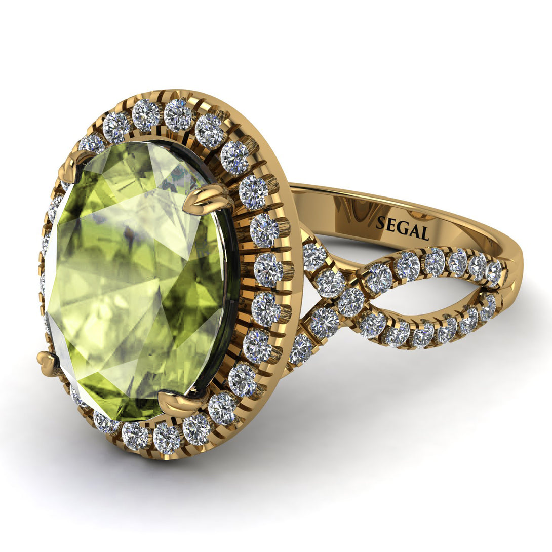 Glamorous Oval Peridot Ring - Jordyn No. 801