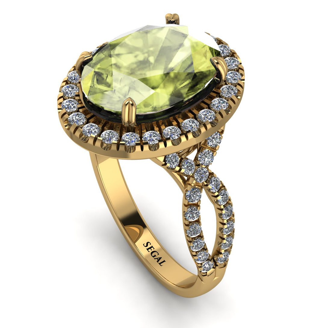 Glamorous Oval Peridot Ring - Jordyn No. 801