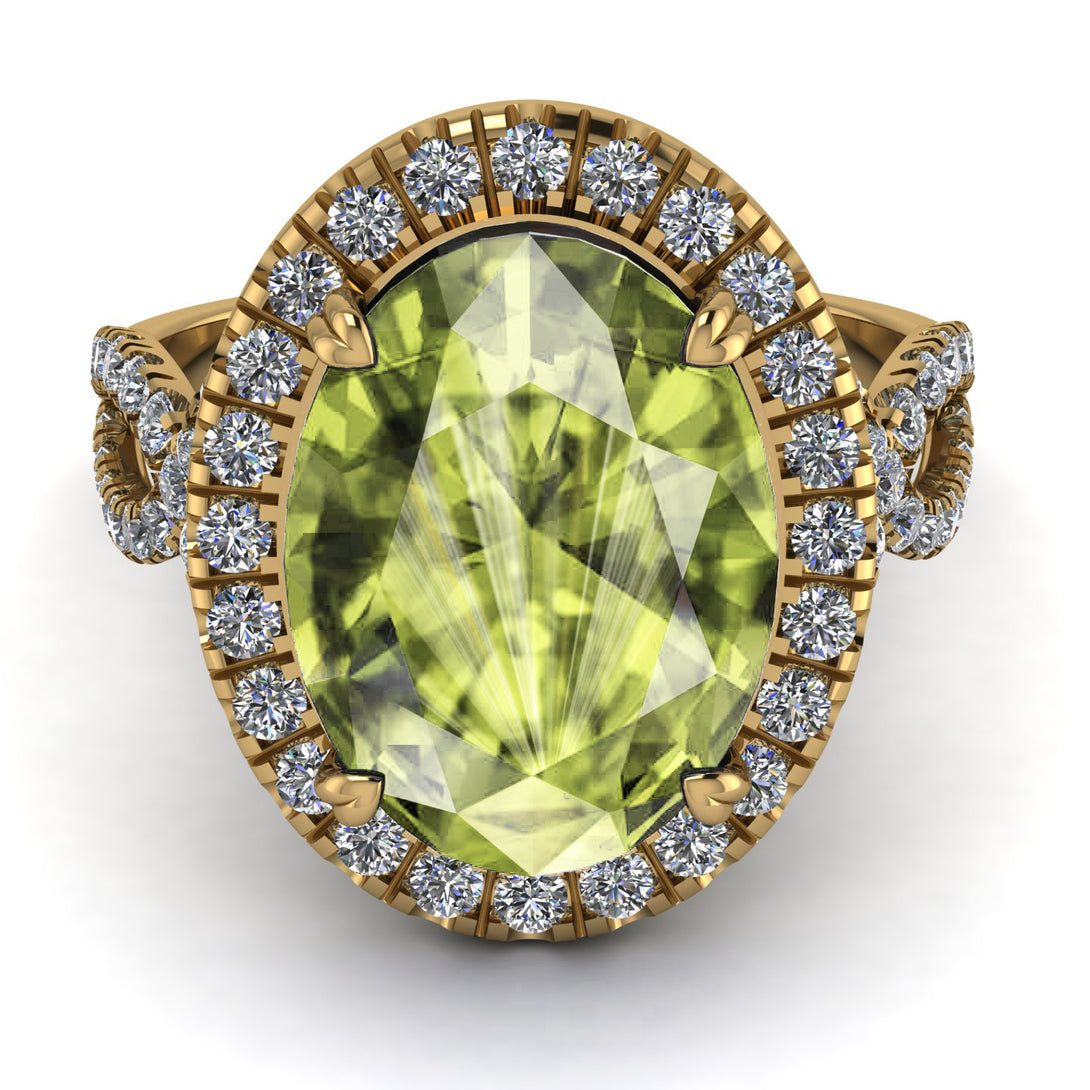 Glamorous Oval Peridot Ring - Jordyn No. 801