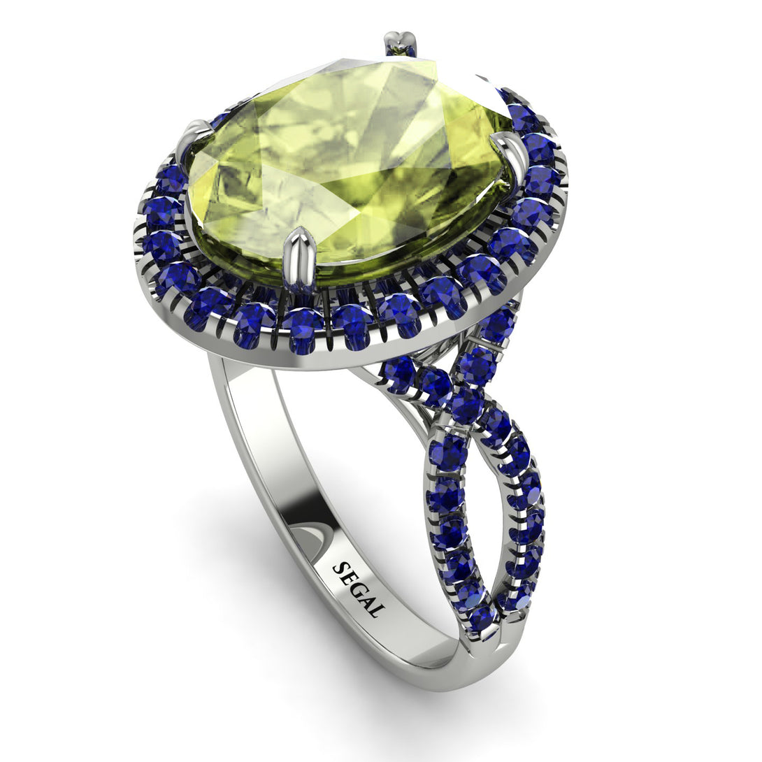 Glamorous Oval Peridot Ring - Jordyn No. 815