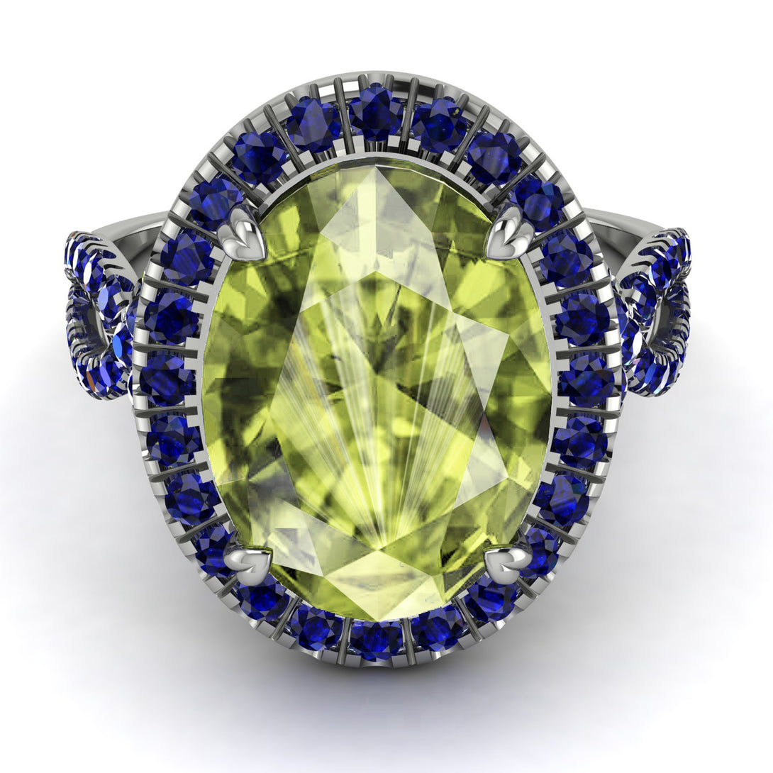 Glamorous Oval Peridot Ring - Jordyn No. 815