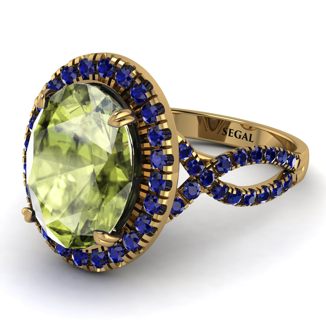 Glamorous Oval Peridot Ring - Jordyn No. 813