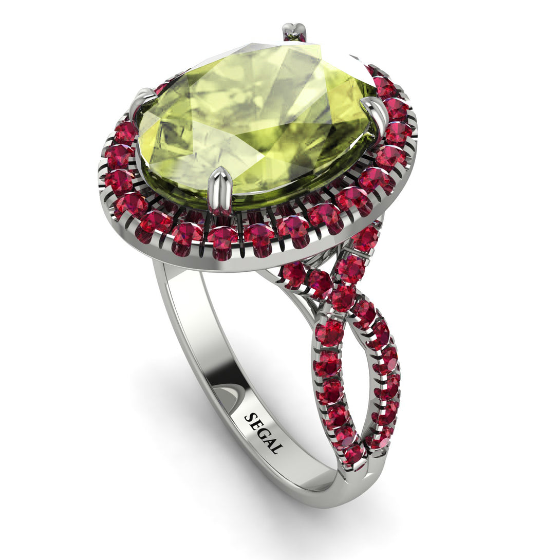 Glamorous Oval Peridot Ring - Jordyn No. 812