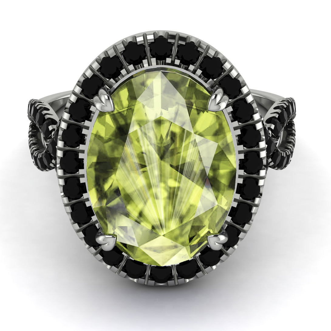 Glamorous Oval Peridot Ring - Jordyn No. 809