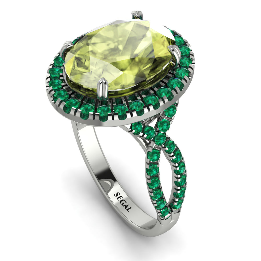 Glamorous Oval Peridot Ring - Jordyn No. 806