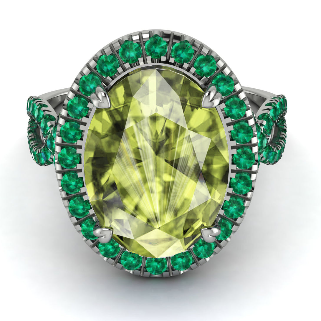 Glamorous Oval Peridot Ring - Jordyn No. 806