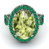 Glamorous Oval Peridot Ring - Jordyn No. 806 image 3