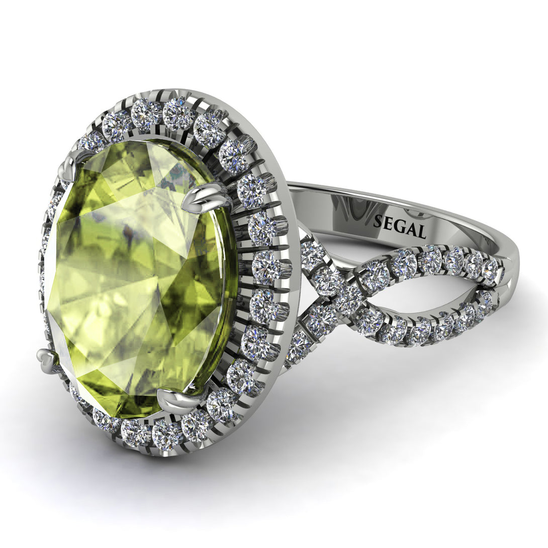 Glamorous Oval Peridot Ring - Jordyn No. 803