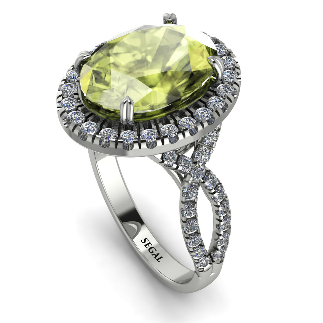 Glamorous Oval Peridot Ring - Jordyn No. 803