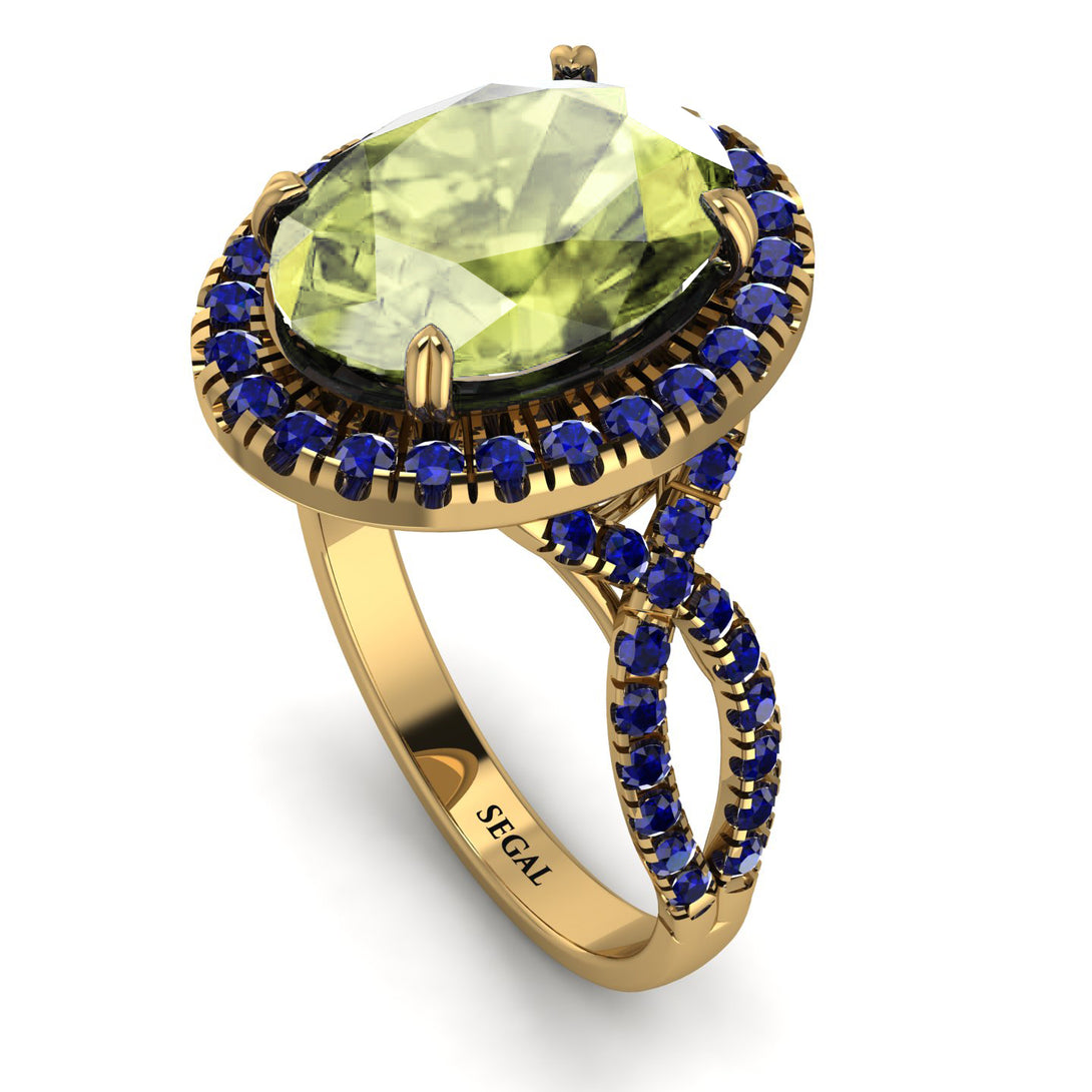 Glamorous Oval Peridot Ring - Jordyn No. 813