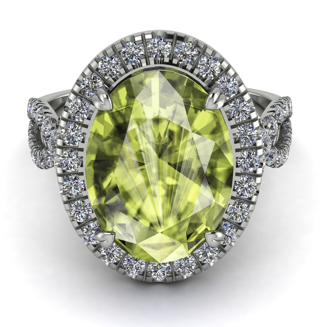 Glamorous Oval Peridot Ring - Jordyn No. 803