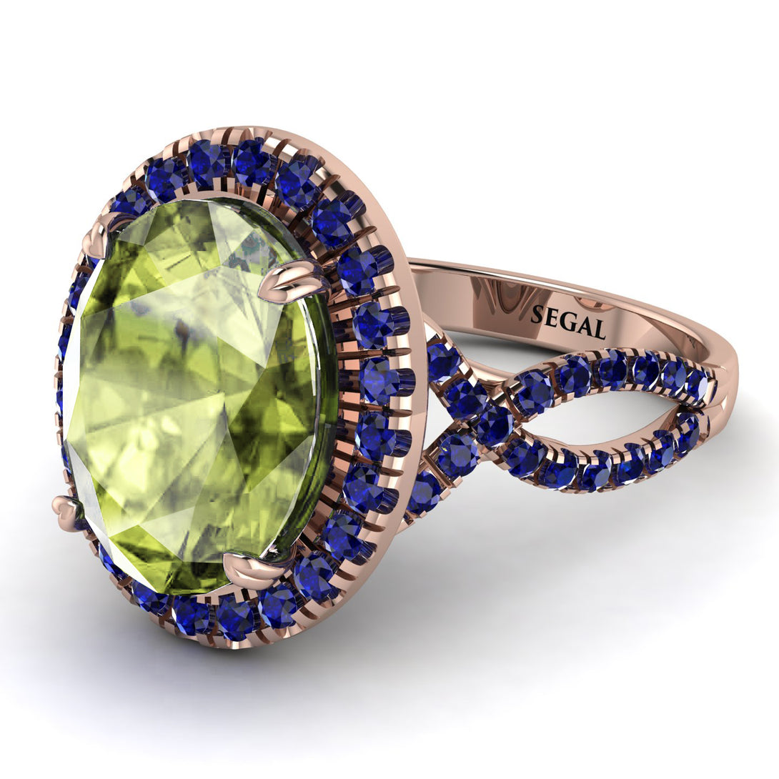 Glamorous Oval Peridot Ring - Jordyn No. 814
