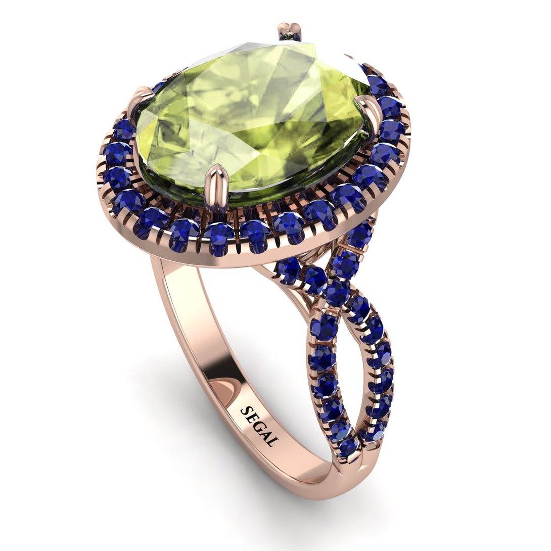 Glamorous Oval Peridot Ring - Jordyn No. 814