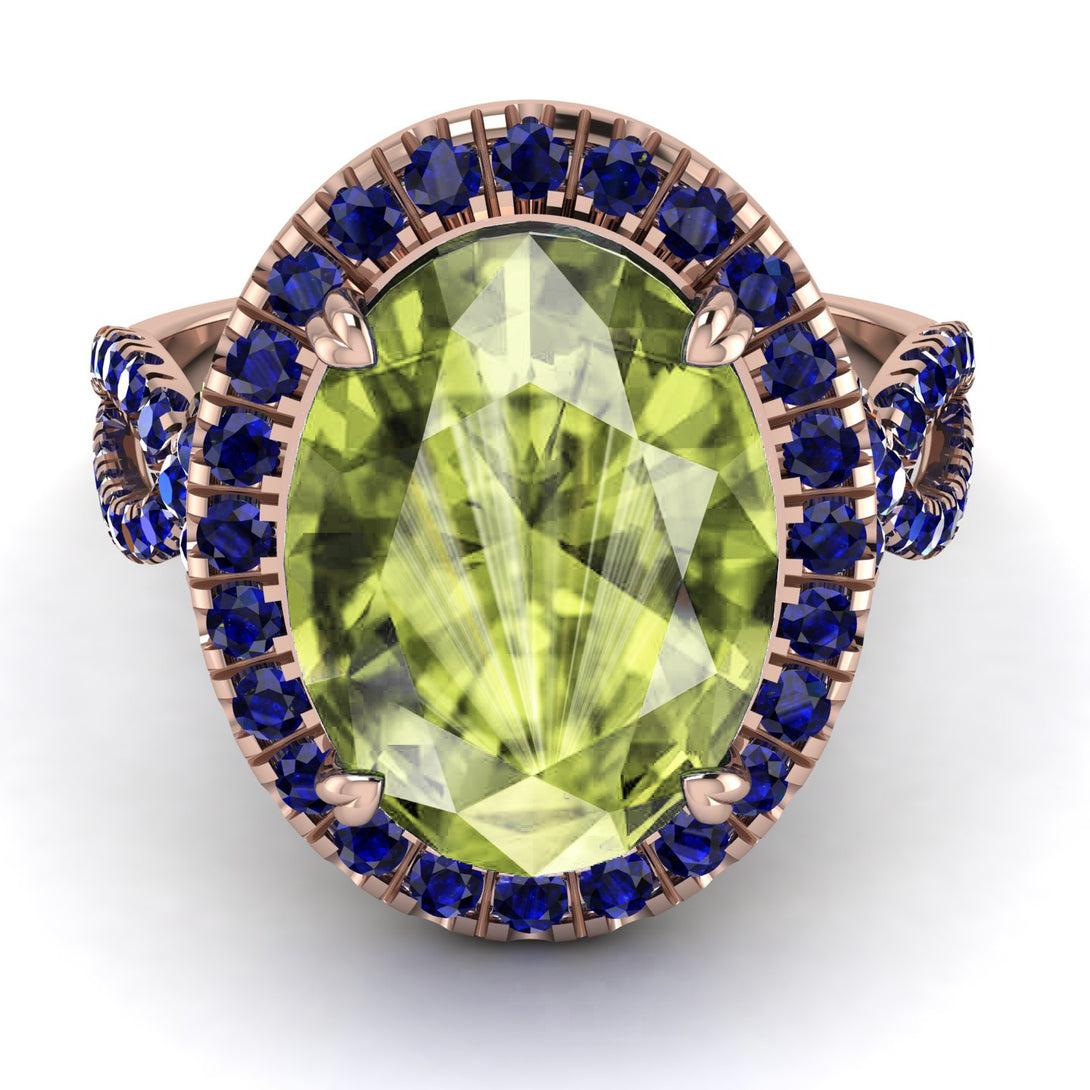 Glamorous Oval Peridot Ring - Jordyn No. 814