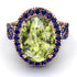 Glamorous Oval Peridot Ring - Jordyn No. 814 image 3