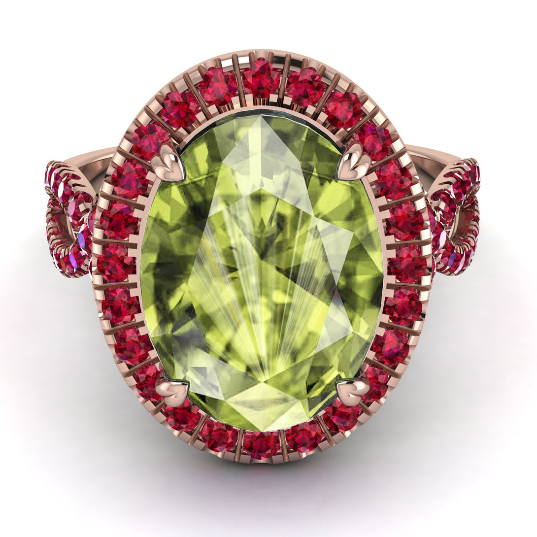 Glamorous Oval Peridot Ring - Jordyn No. 811
