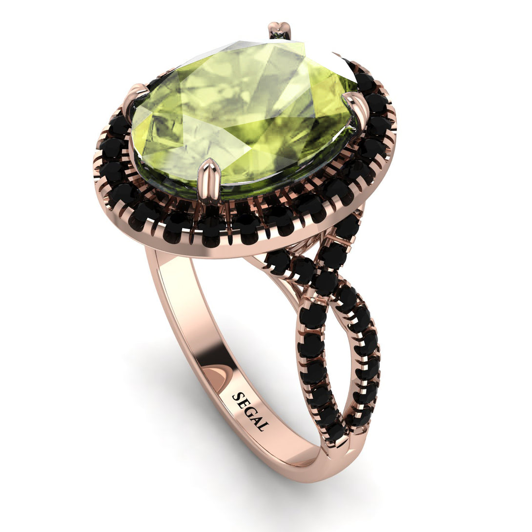 Glamorous Oval Peridot Ring - Jordyn No. 808