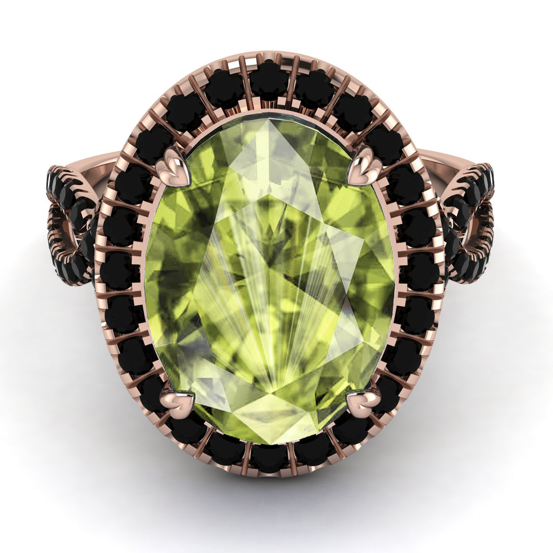 Glamorous Oval Peridot Ring - Jordyn No. 808