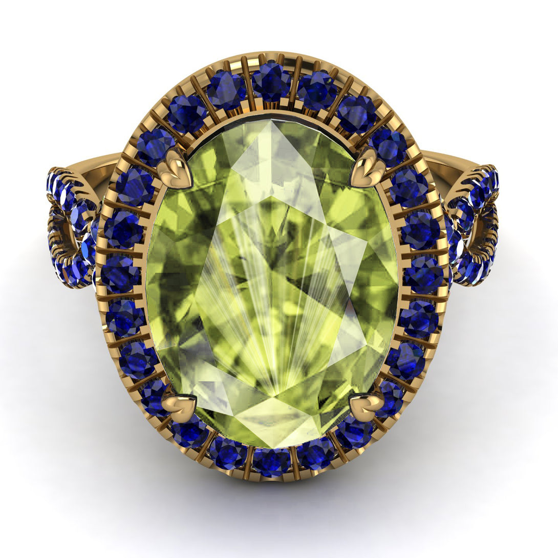 Glamorous Oval Peridot Ring - Jordyn No. 813