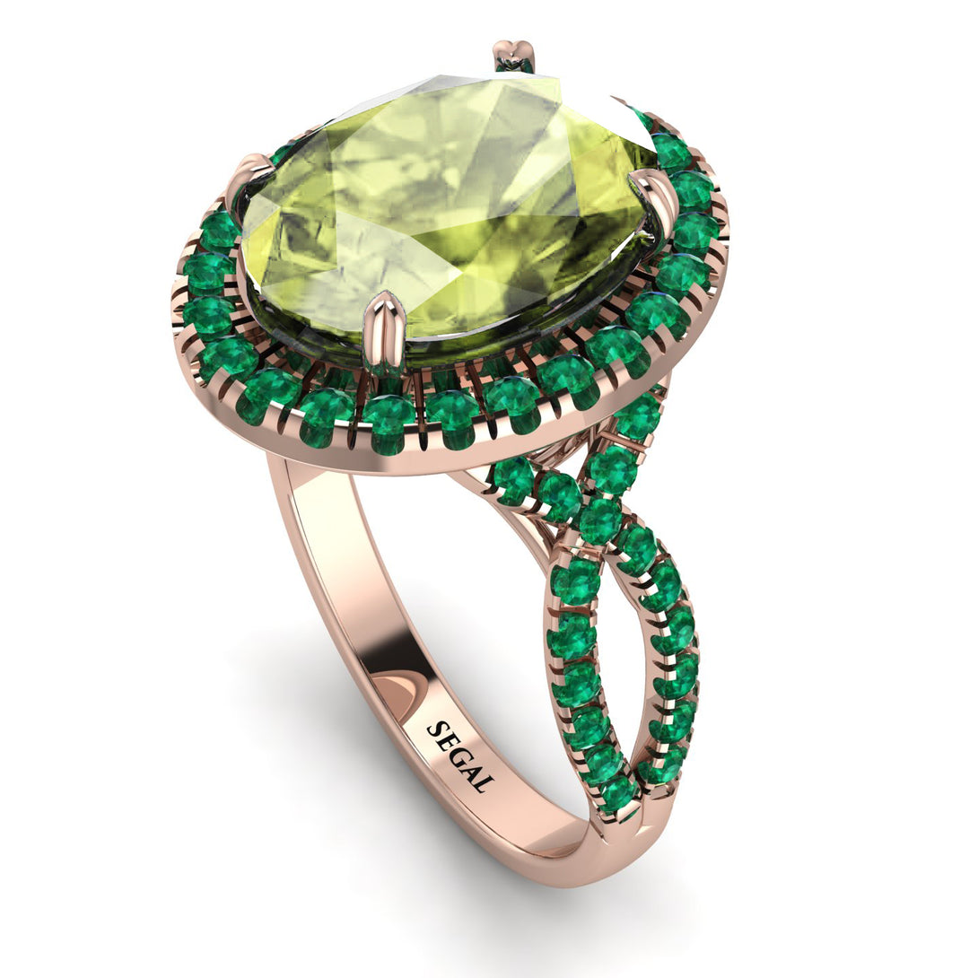 Glamorous Oval Peridot Ring - Jordyn No. 805