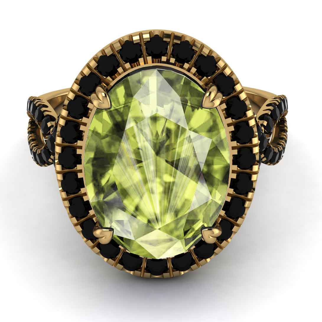 Glamorous Oval Peridot Ring - Jordyn No. 807