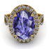 Glamorous Oval Tanzanite Ring - Jordyn No. 201