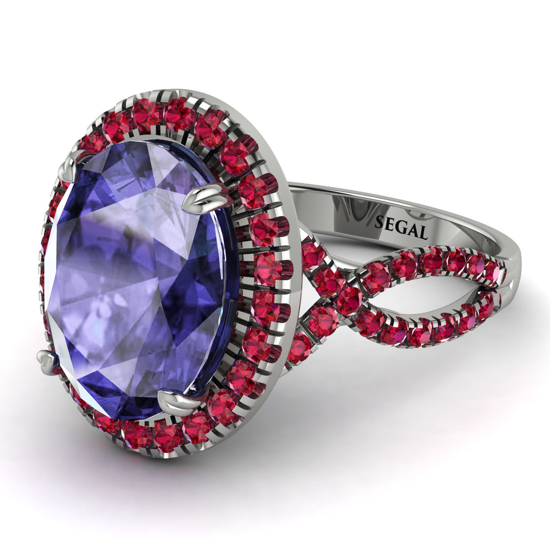 Glamorous Oval Tanzanite Ring - Jordyn No. 212