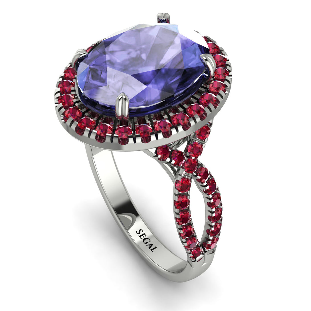 Glamorous Oval Tanzanite Ring - Jordyn No. 212